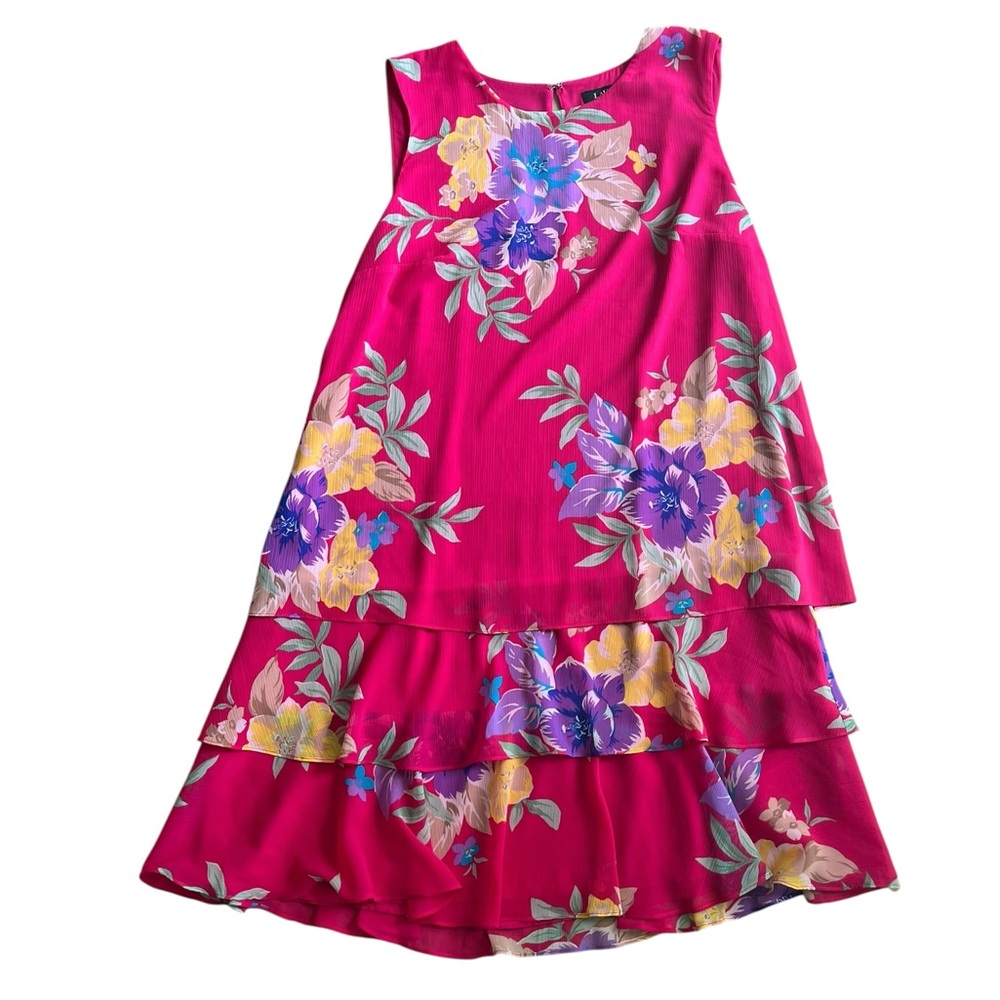 Ralph Lauren Pink Floral Midi Dress